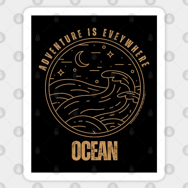 Adventure Is Everywhere - Ocean Sticker by Timeless Chaos